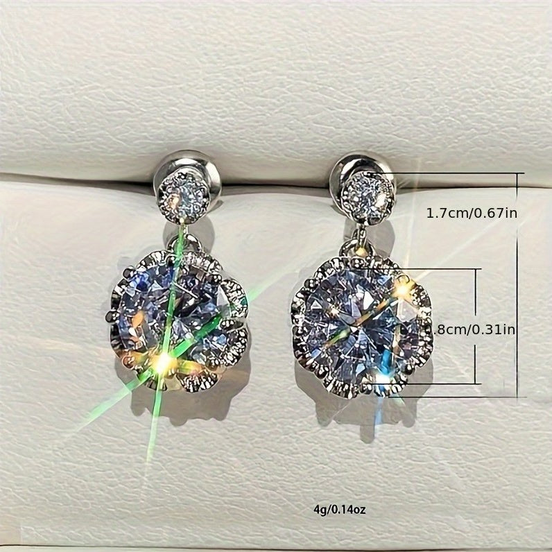 Crystal Pendant Earrings Wedding Accessories