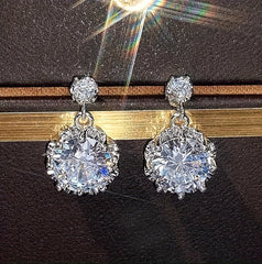 Crystal Pendant Earrings Wedding Accessories